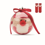 Calzini natalizi in poliestere in sfera per albero di Natale taglia M color rosso