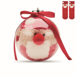 Calzini natalizi in poliestere in sfera per albero di Natale taglia L color rosso