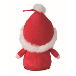 Peluche di Babbo Natale ricamato in poliestere con fiocco per appendere color rosso quarta vista