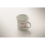 Tazza in metallo smaltato in stile natalizio con scatola singola 300 ml color bianco terza vista fotografica