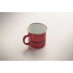 Tazza metallica smaltata con tema Babbo Natale e scatola regalo 300ml color rosso seconda vista fotografia