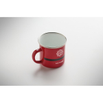 Tazza metallica smaltata con tema Babbo Natale e scatola regalo 300ml color rosso vista principale