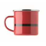Tazza metallica smaltata con tema Babbo Natale e scatola regalo 300ml color rosso quinta vista