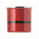 Tazza metallica smaltata con tema Babbo Natale e scatola regalo 300ml color rosso sesta vista