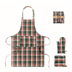Set da cucina in cotone a quadri 200 g/m² color multicolore vista area di stampa