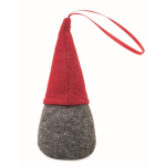 Decorazione a gnomo imbottita in cotone con nastro per appenderla color rosso seconda vista