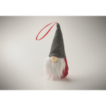 Decorazione a gnomo imbottita in cotone con nastro per appenderla color rosso terza vista fotografica