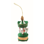 Decorazione a carillon in legno da appendere all’albero di Natale color verde