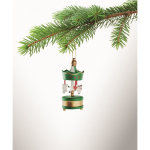 Decorazione a carillon in legno da appendere all’albero di Natale color verde terza vista fotografica