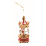 Decorazione a carillon in legno da appendere all’albero di Natale color oro