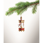 Decorazione a carillon in legno da appendere all’albero di Natale color oro terza vista fotografica