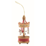 Decorazione a carillon in legno da appendere all’albero di Natale color oro sesta vista