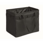 Organizzatore pieghevole multifunzione in RPET con manici e tasche color nero terza vista