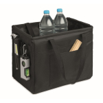 Organizzatore pieghevole multifunzione in RPET con manici e tasche color nero