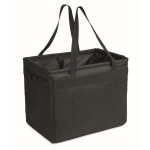 Organizzatore pieghevole multifunzione in RPET con manici e tasche color nero