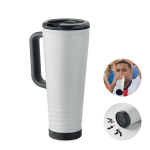 Bicchiere termico in acciaio inox a doppia parete con altoparlante integrato 700 ml color bianco