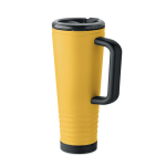 Bicchiere termico in acciaio inox a doppia parete con altoparlante integrato 700 ml color giallo