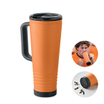 Bicchiere termico in acciaio inox a doppia parete con altoparlante integrato 700 ml color arancione