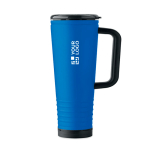 Bicchiere termico in acciaio inox a doppia parete con altoparlante integrato 700 ml color blu reale vista area di stampa