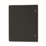 Quaderno A5 ricaricabile con copertina in PU riciclato e fogli a righe color nero ottava vista