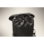 Zaino sportivo in RPET 600D con dettagli riflettenti 15L color nero quinta vista fotografica