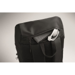 Zaino sportivo in RPET 600D con dettagli riflettenti 15L color nero settima vista fotografica