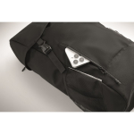 Zaino sportivo in RPET 600D con dettagli riflettenti 15L color nero ottava vista fotografica