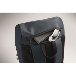 Zaino sportivo in RPET 600D con dettagli riflettenti 15L color blu settima vista fotografica