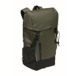 Zaino sportivo in RPET 600D con dettagli riflettenti 15L color verde scuro