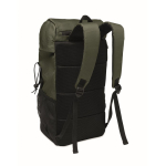 Zaino sportivo in RPET 600D con dettagli riflettenti 15L color verde scuro seconda vista