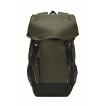 Zaino sportivo in RPET 600D con dettagli riflettenti 15L color verde scuro terza vista