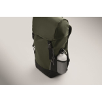 Zaino sportivo in RPET 600D con dettagli riflettenti 15L color verde scuro sesta vista fotografica
