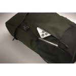 Zaino sportivo in RPET 600D con dettagli riflettenti 15L color verde scuro seconda vista fotografia