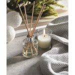 Set profumo alla vaniglia con diffusore di fragranza e candela in cera vegetale color trasparente terza vista ambiente