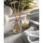 Set profumo alla vaniglia con diffusore di fragranza e candela in cera vegetale color trasparente seconda vista principale