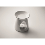 Set per bruciatore di aromi in ceramica con tealight e olio alla vaniglia color bianco quinta vista fotografica