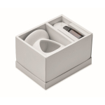 Set per bruciatore di aromi in ceramica con tealight e olio alla vaniglia color bianco ottava vista