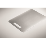 Tagliere piccolo in acciaio inox per uso professionale color argento quarta vista fotografica