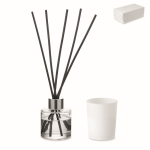 Set aromatico con diffusore di fragranza e candela in cera vegetale color bianco
