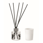 Set aromatico con diffusore di fragranza e candela in cera vegetale color bianco sesta vista