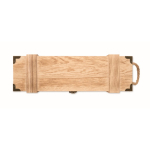 Cassetta in legno rinforzata con manico in corda per bottiglia di vino color legno ottava vista