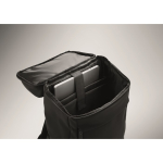 Zaino per laptop in PU con fodera RPET con scomparto da 15'' color nero quinta vista fotografica