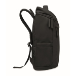 Zaino per laptop in PU con fodera RPET con scomparto da 15'' color nero