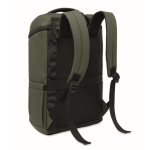 Zaino per laptop in PU con fodera RPET con scomparto da 15'' color verde scuro seconda vista