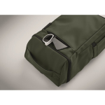 Zaino per laptop in PU con fodera RPET con scomparto da 15'' color verde scuro ottava vista fotografica