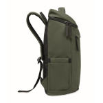 Zaino per laptop in PU con fodera RPET con scomparto da 15'' color verde scuro