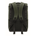 Zaino per laptop in PU con fodera RPET con scomparto da 15'' color verde scuro