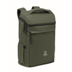 Zaino per laptop in PU con fodera RPET con scomparto da 15'' color verde scuro vista principale