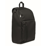 Zaino urbano in RPET con scomparto imbottito per laptop 15'' color nero