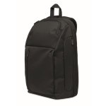 Zaino urbano in RPET con scomparto imbottito per laptop 15'' color nero seconda vista